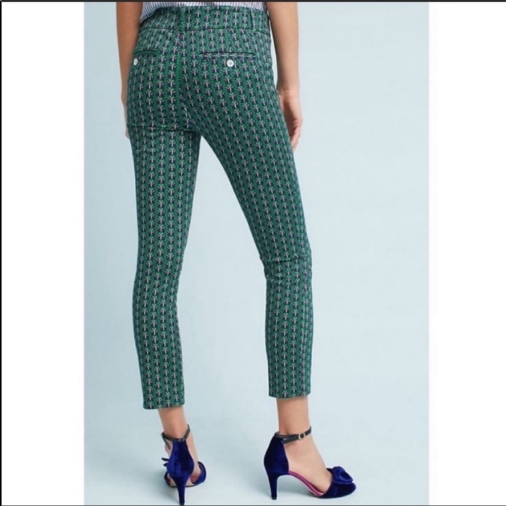Anthropologie Butterfly Cropped Skinny Trouser